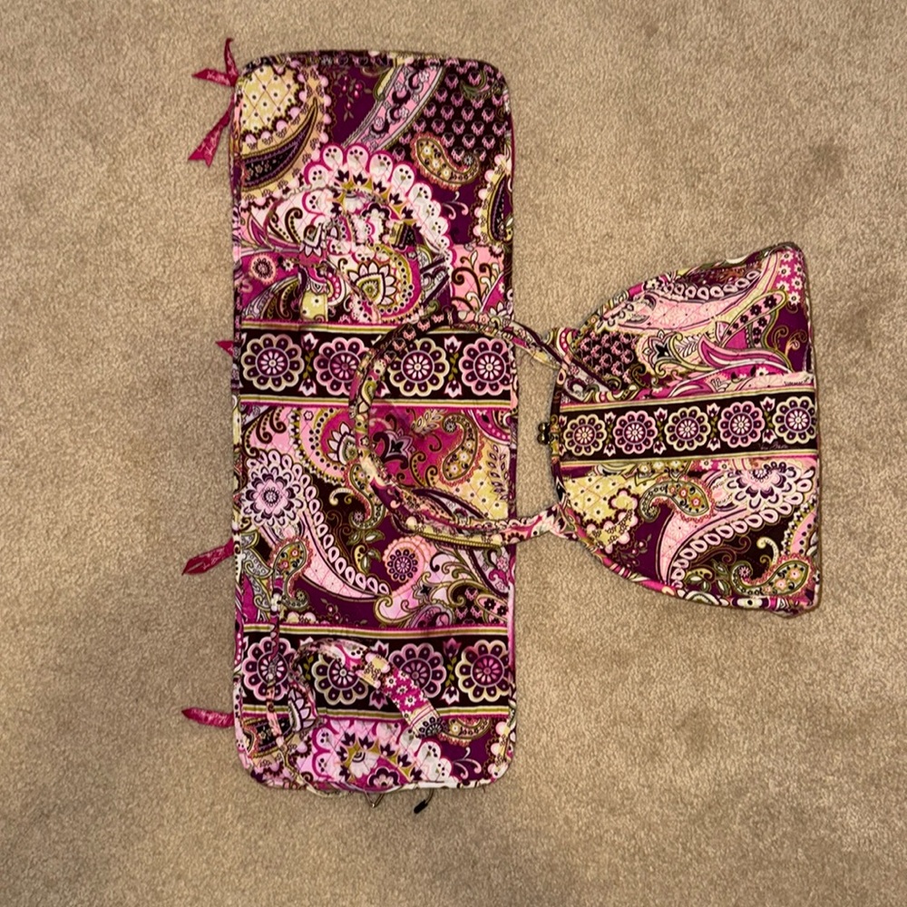 Vera Bradley hanging toiletry bag set